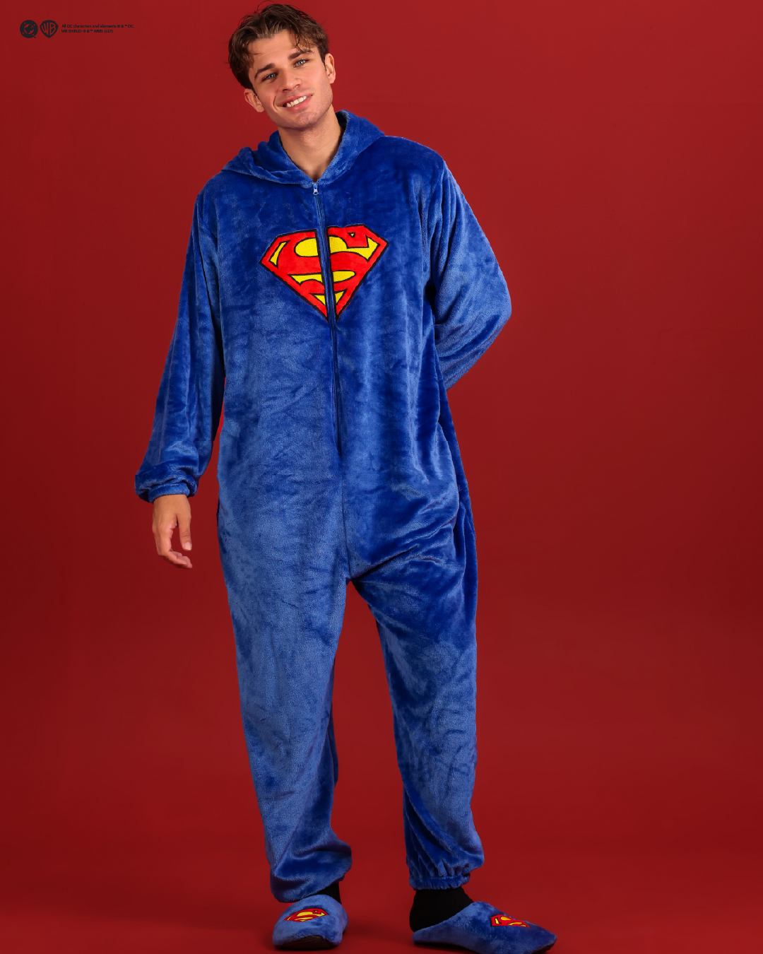 Men's Superman-print onesie