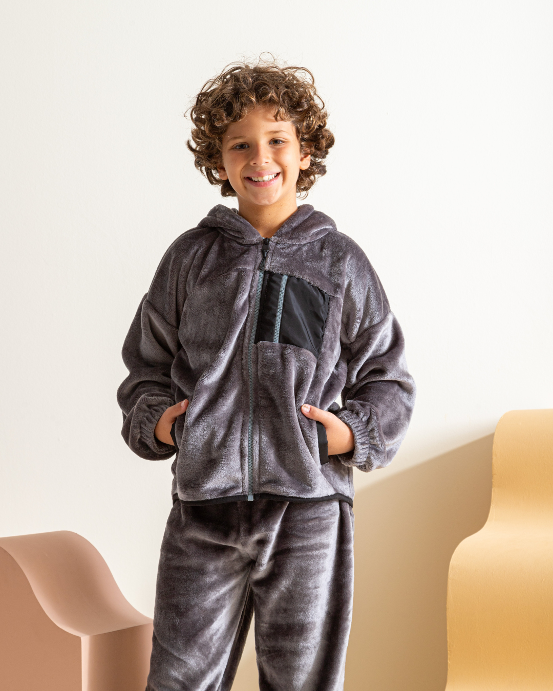 My children's pajamas with a capichon and a polar zipper * waterproof ...