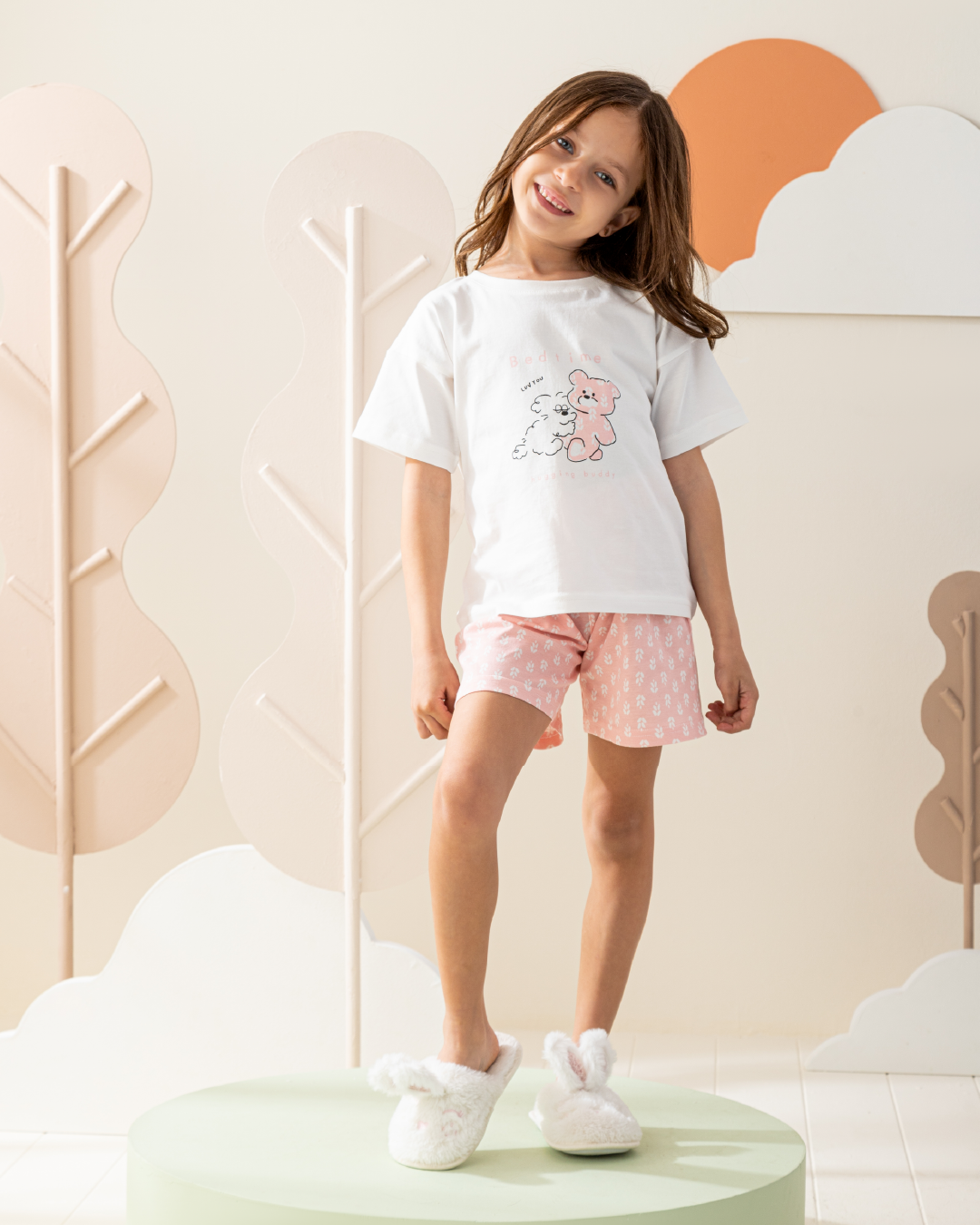 بيجاما شورت قطن و توب نص كم وقت النوم