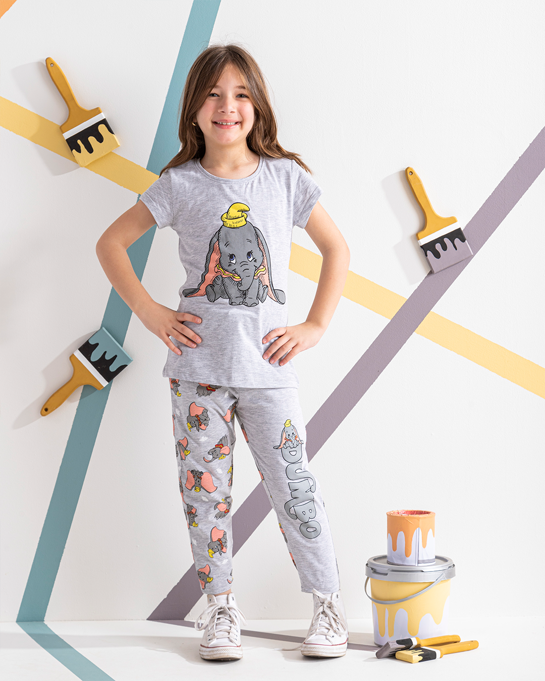 بيجامه بناتي نص كم بنتاكور دمبو