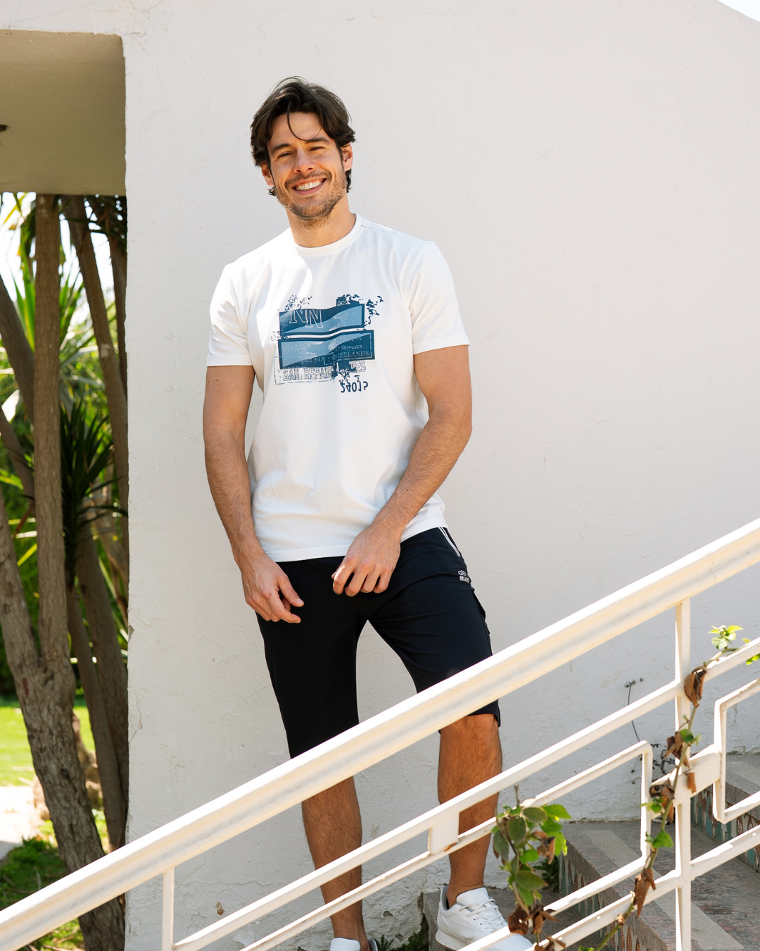 NN pajamas Men's text how much and shorts