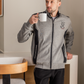 G|V Men's pajamas with a print on the chest and a zipper