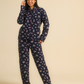 Women's quilted floral pajama set
