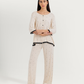 Women's Pajama with 3/4 Sleeves and Bows Pants