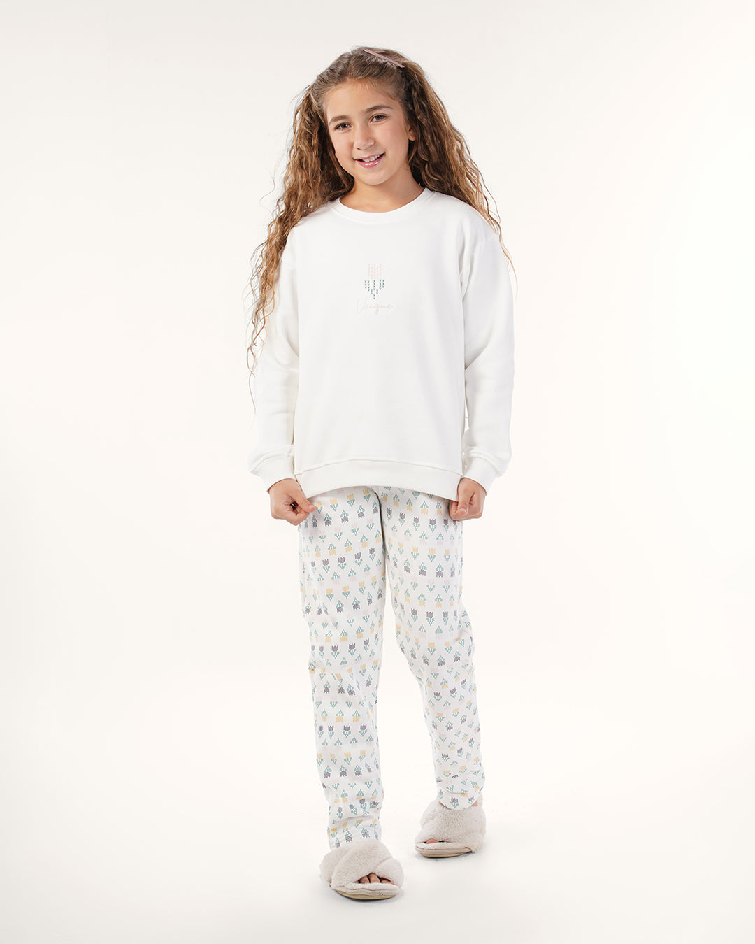 بيجاما زهور دافئة