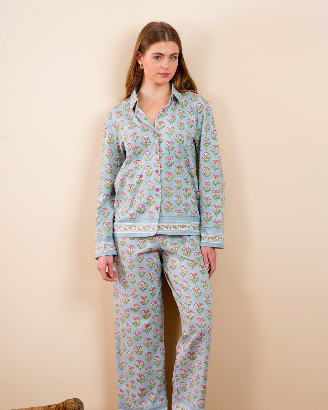 Women's Printed Long Sleeve Pajama Set