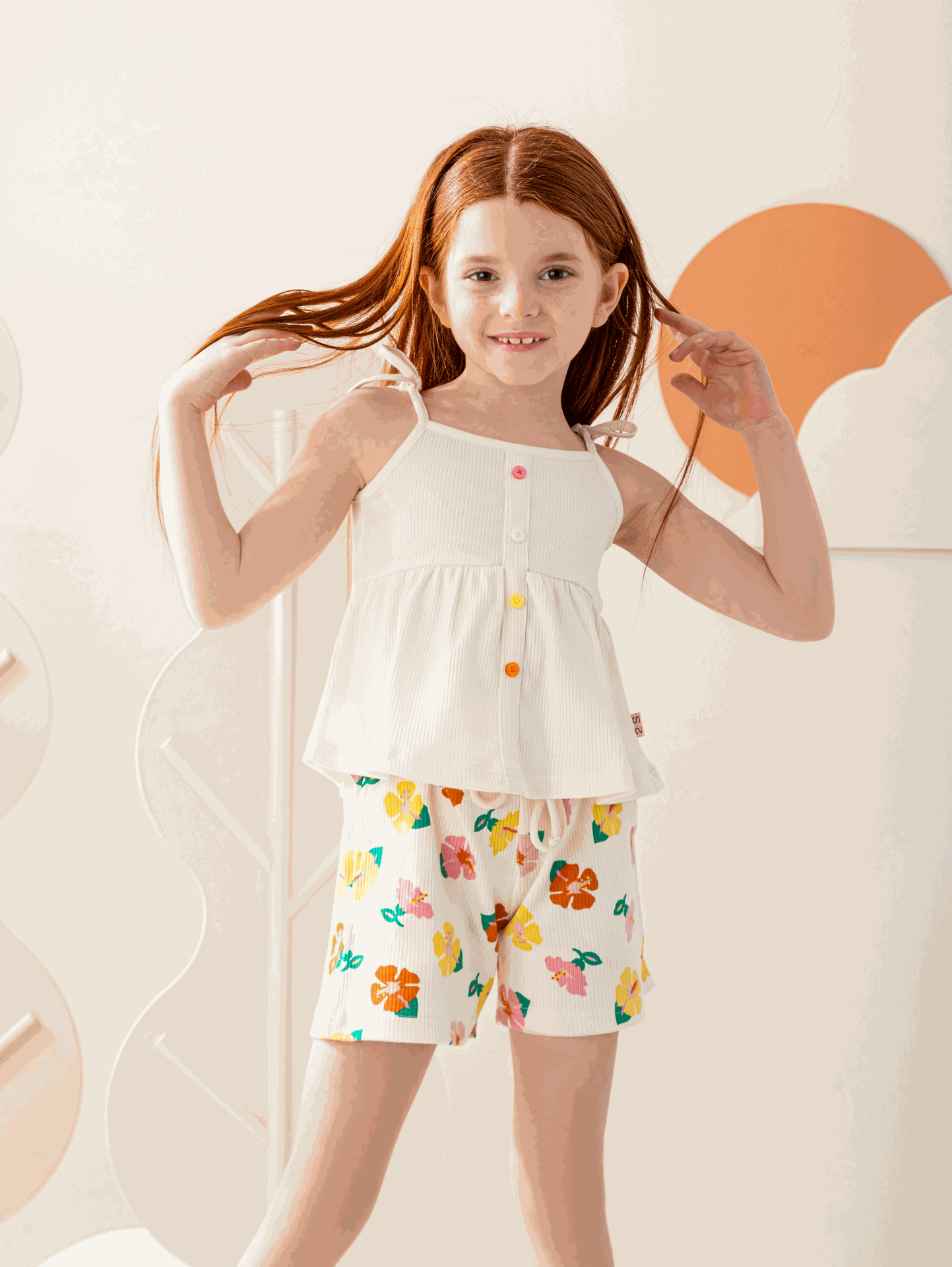 بيجاما حمالة و شورت انتيرلوك ورود