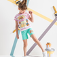 paw patrol girls pajamas striped shorts