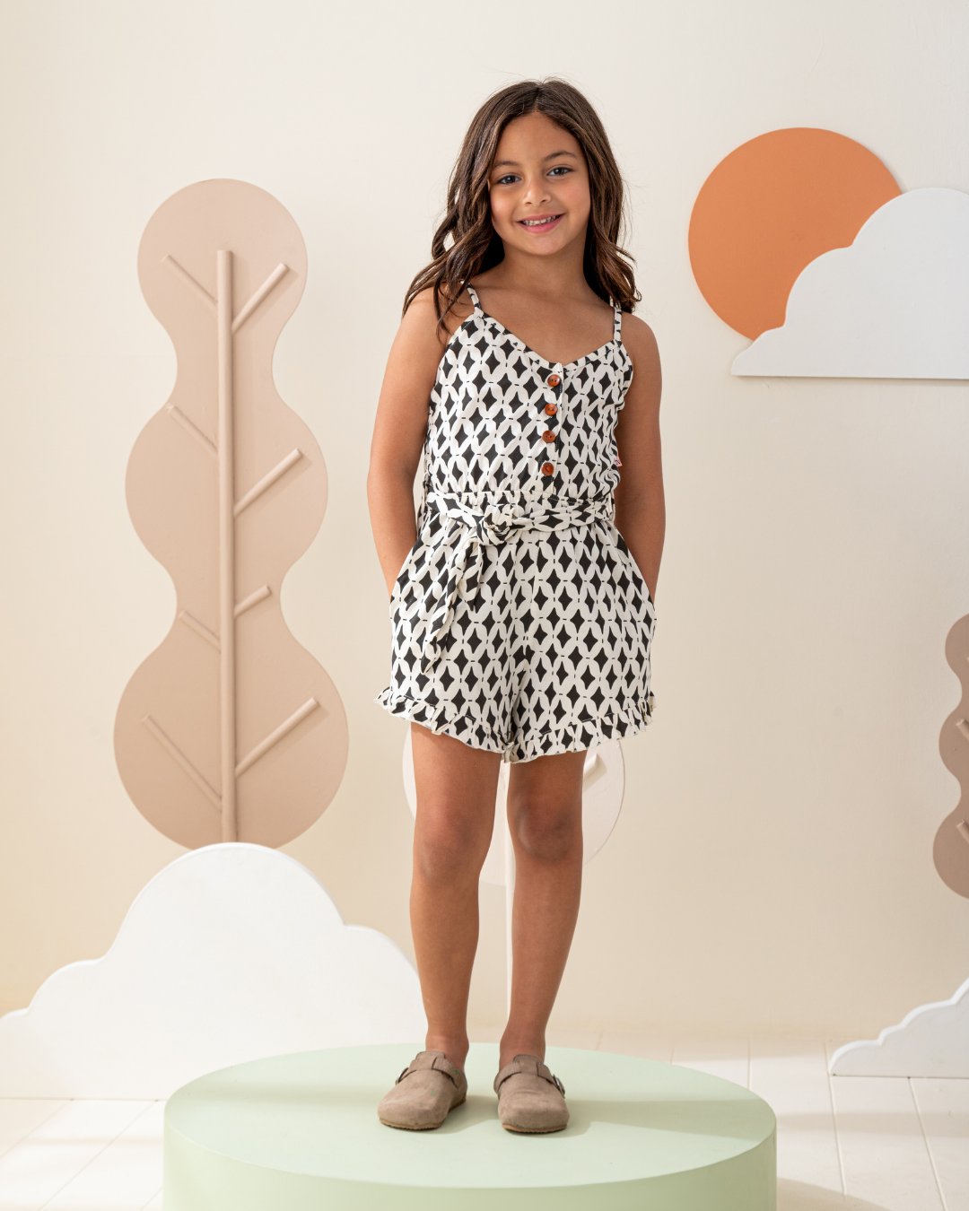 Cute Geometrical سالوبيت بناتي حمالة