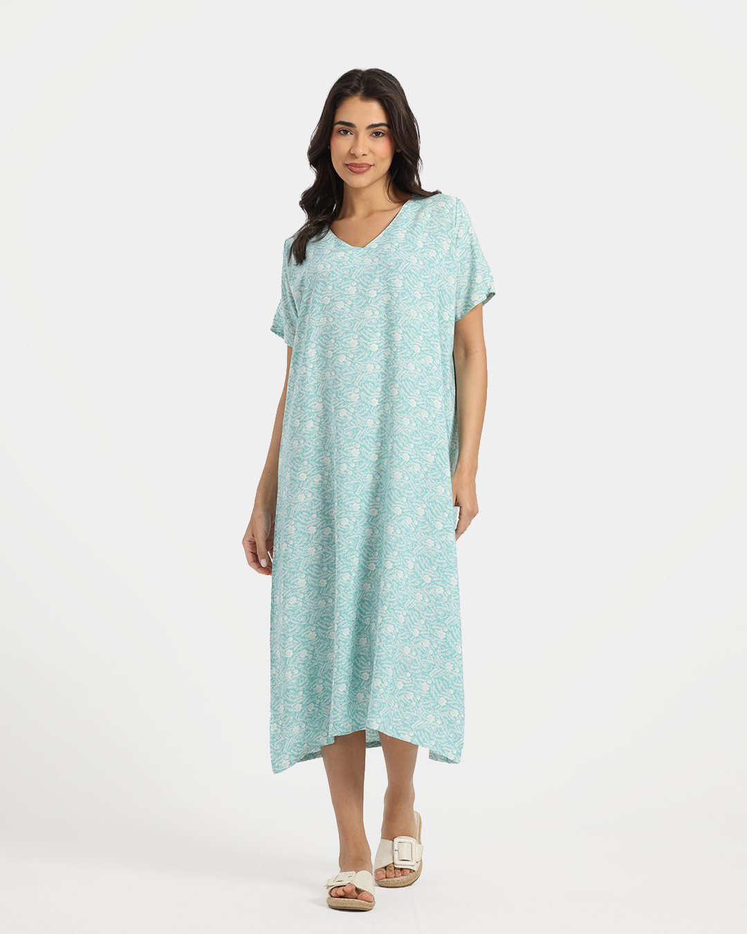 قميص فسكوز قصير مشجر 171