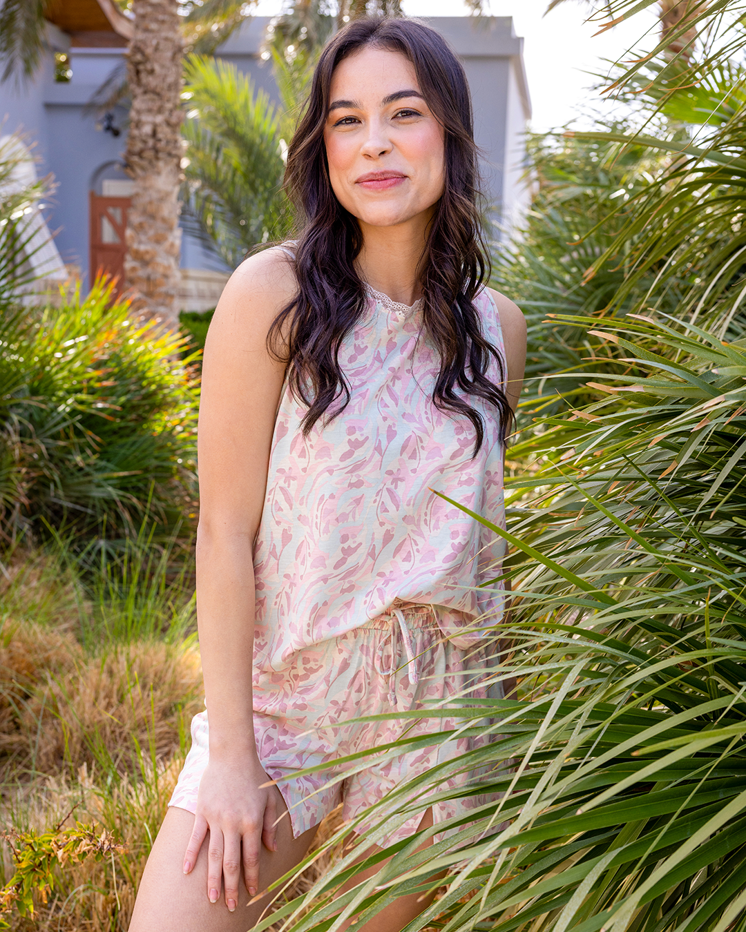 بيجاما شورت مودال قطن ورود متداخله