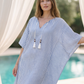 Women's Short Striped Dress with Short Sleeves