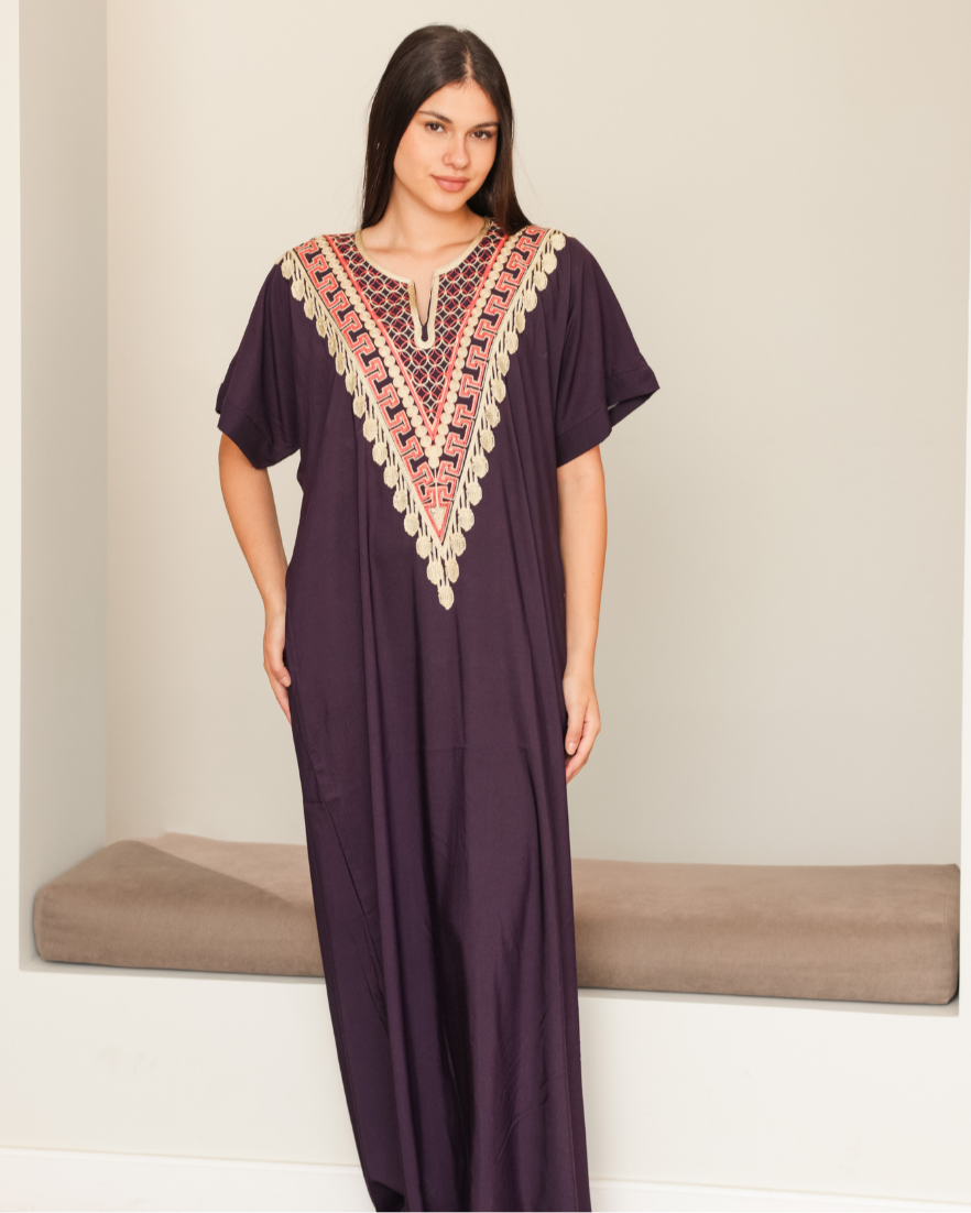 قميص داكرون نص كم مطرز 3