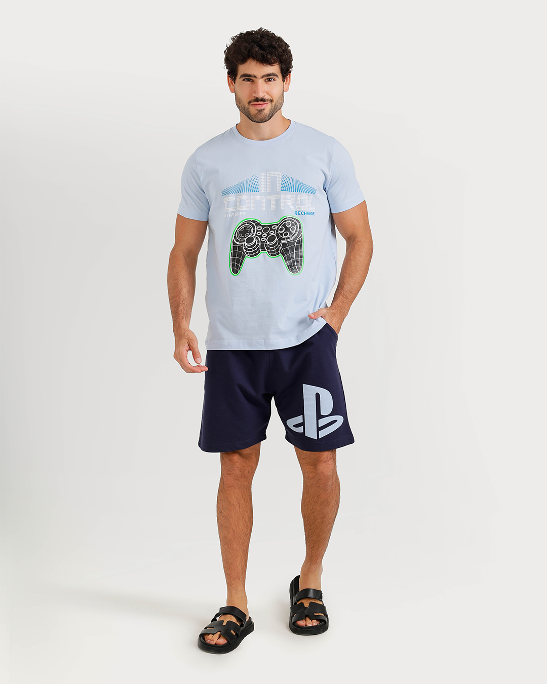 Pajama playstation homme demi manches and short