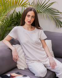 Tiny Daisies Women's Half Sleeve Pajamas