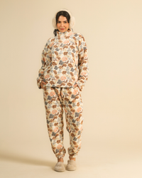 Winter Flowers Women Pajama in Dusty colors
