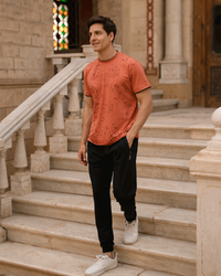 established 1998 بيجامه رجالي حوض شروال طابعة علي الصدر