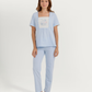 Women's Half Sleeve Pajama with Buttoned Pants