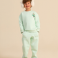 Boys' set in cute colors with a bulldozer print