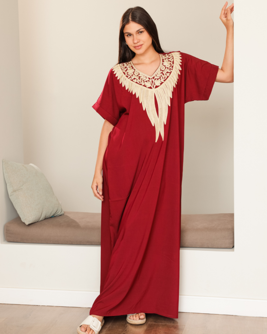 قميص داكرون نص كم مطرز 4