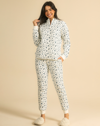 Floral Quilted Women Pajama in snow Colors