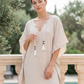 Women's Short Striped Dress with Short Sleeves