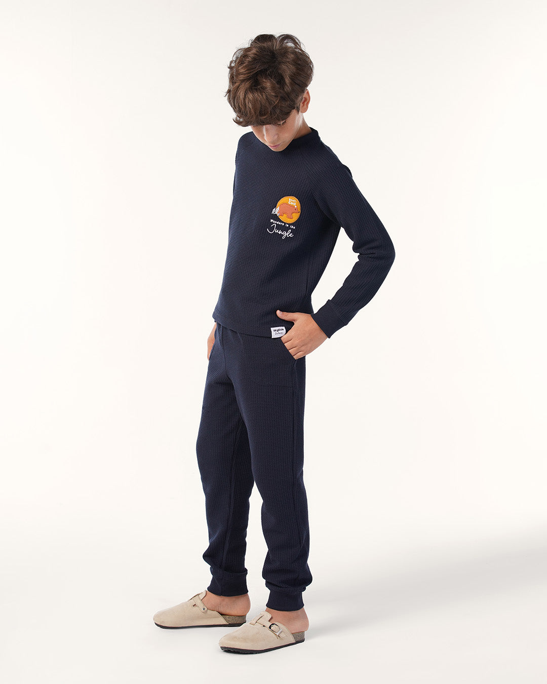 بيجاما بنطلون جاكاردو توب كُم طويل حكايات الغابه