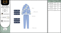 Colorful Winter Flowers Women pajama in Bright Colors