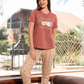 apple in the orchard Women's pajamas, half-sleeved T-shirt and printed pants