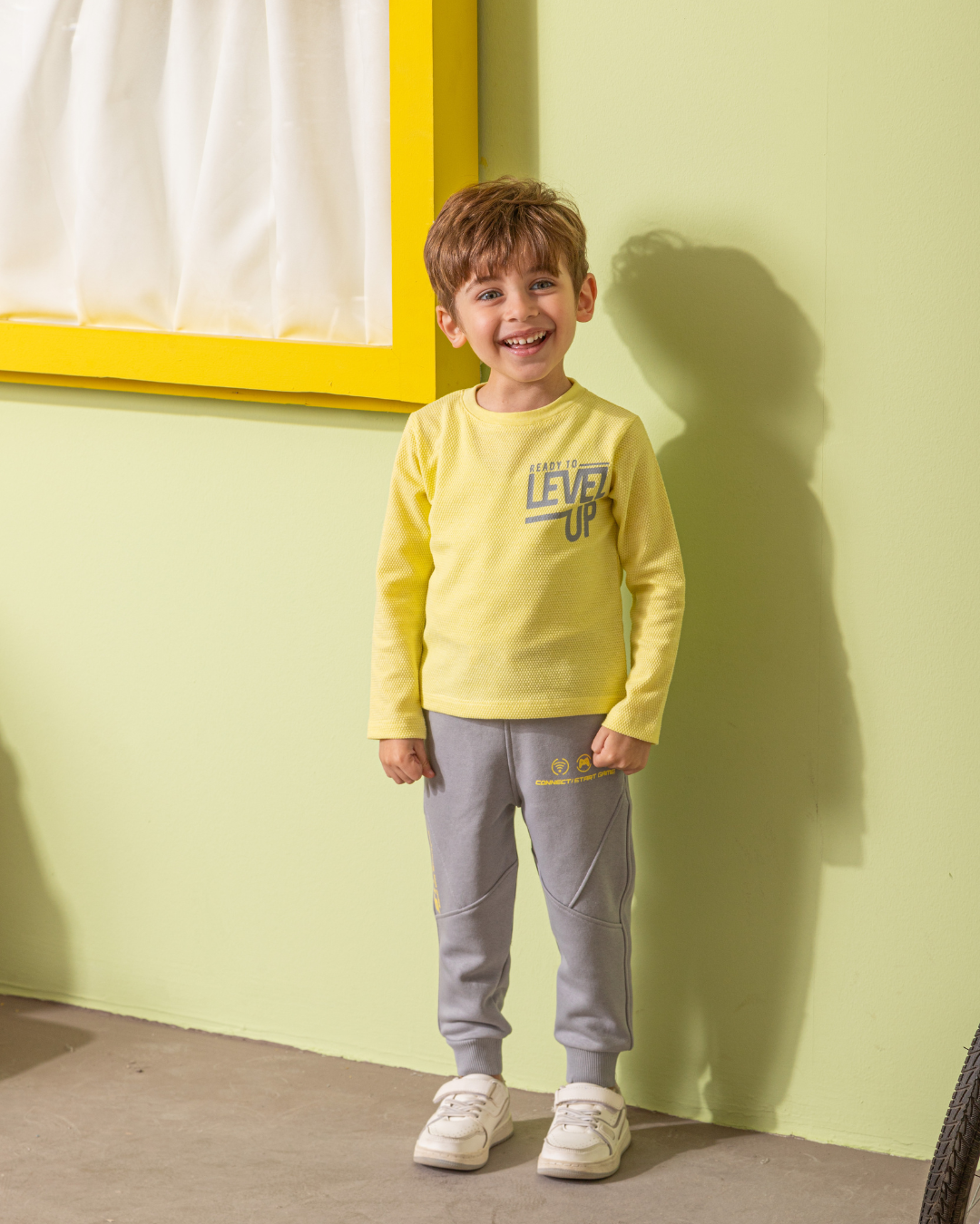 Level Up بيجامه اولادي وسط خريفي