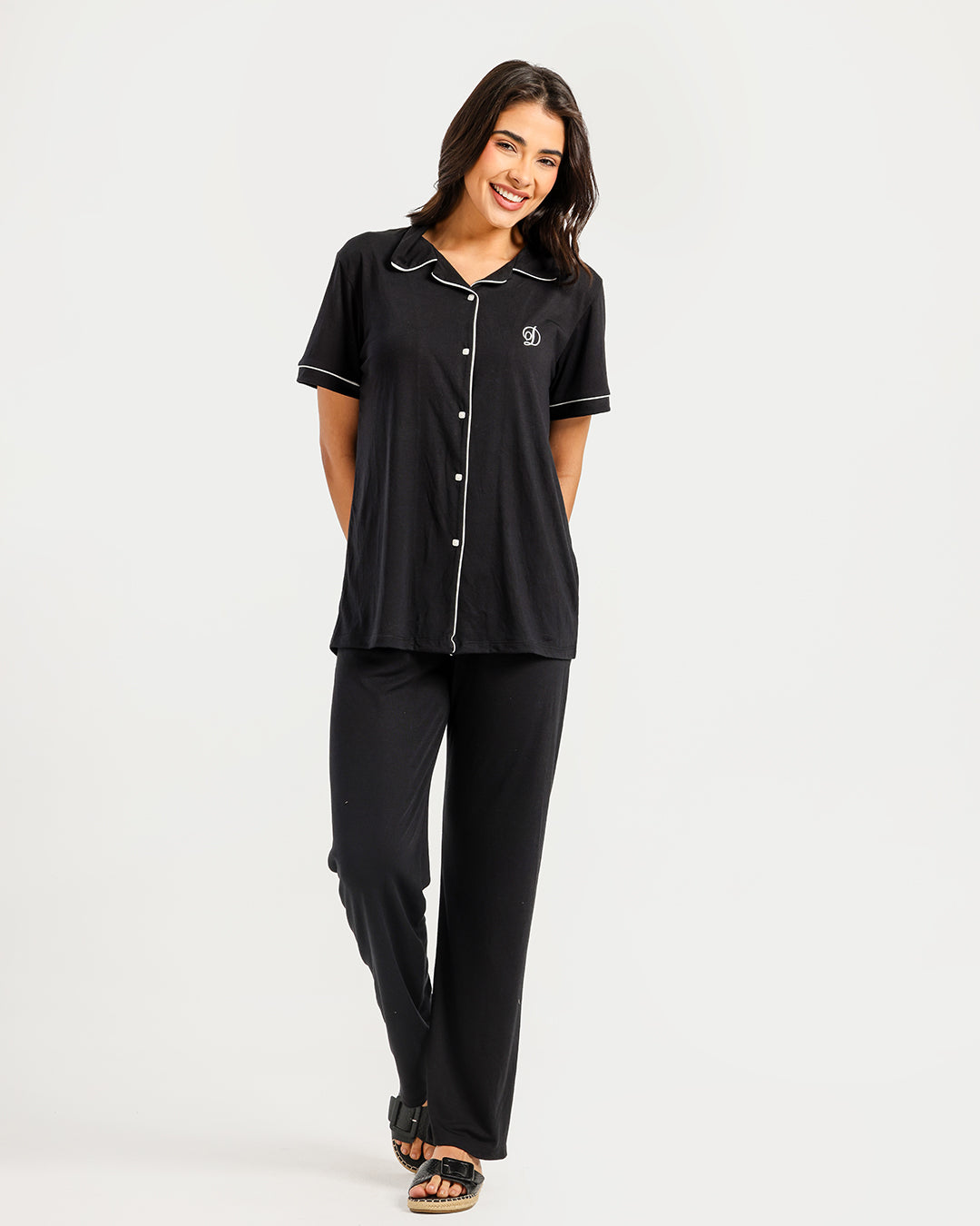 Women's Short Sleeve Pajama Set with Pants