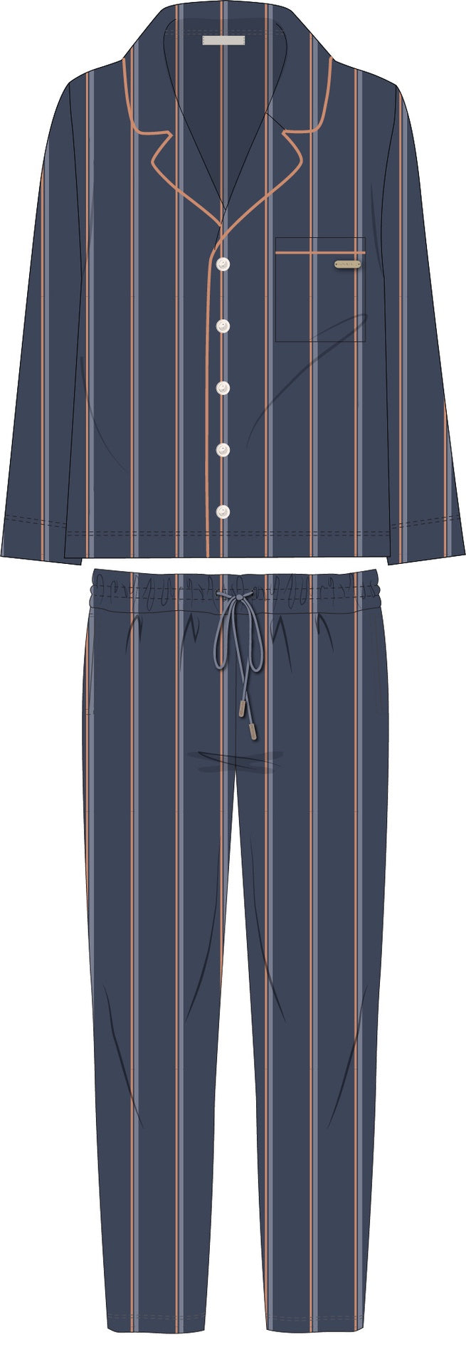 Fall stripes Men Classic Pajama