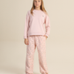 Sheep Hugs Girls Pajama in Dusty Pink