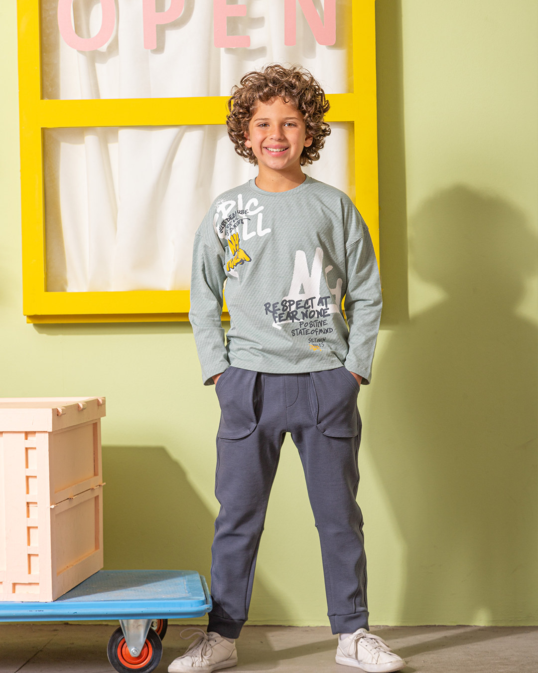 RESPECT FERA NON بيجامة اولادي وسط خريفي