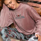 all that you ever wanted Women's pajamas with a rose print on the chest