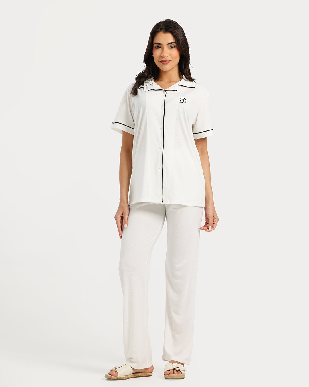 Women's Short Sleeve Pajama Set with Pants
