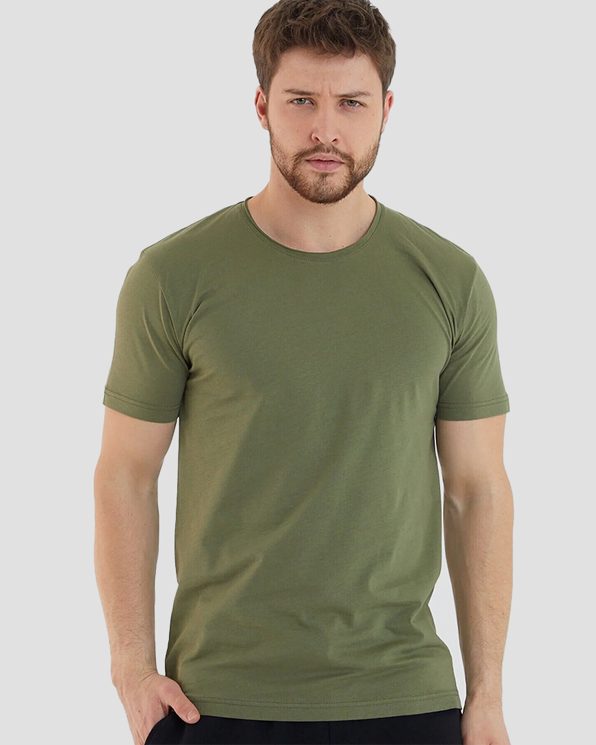 تيشرت رجالي سادة نص كم