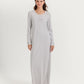 Henley nightgown with floral embroidery