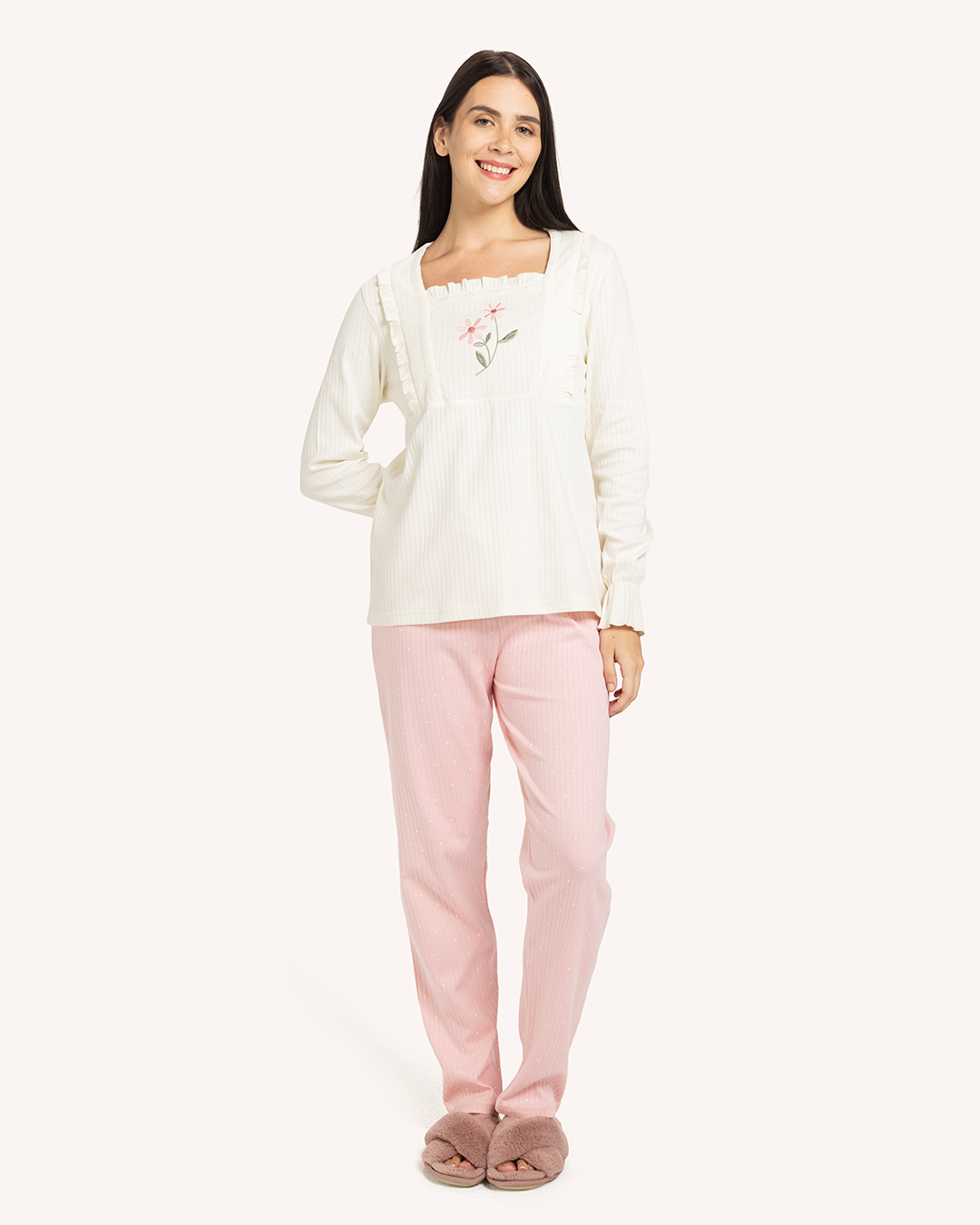 Pajamas Harimi Avec Deux Roses
