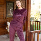 You are Beatiful Women's Cotton Velvet Printed Hearts Pajamas