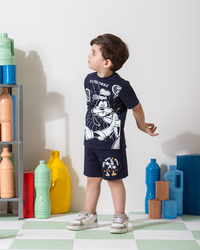 MARVY Goofy The One  Only بيجامة اولادي وسط كحلي