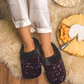 sparkly pink sequin women's slippers