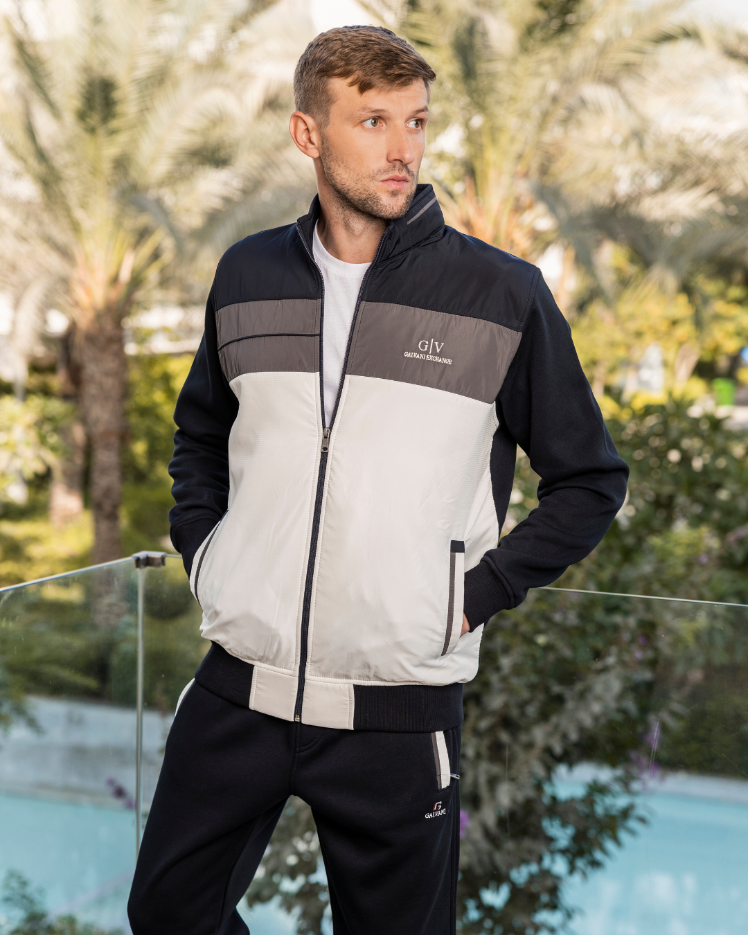 GALVANI EXCHANGE Men's pajamas with a zipper