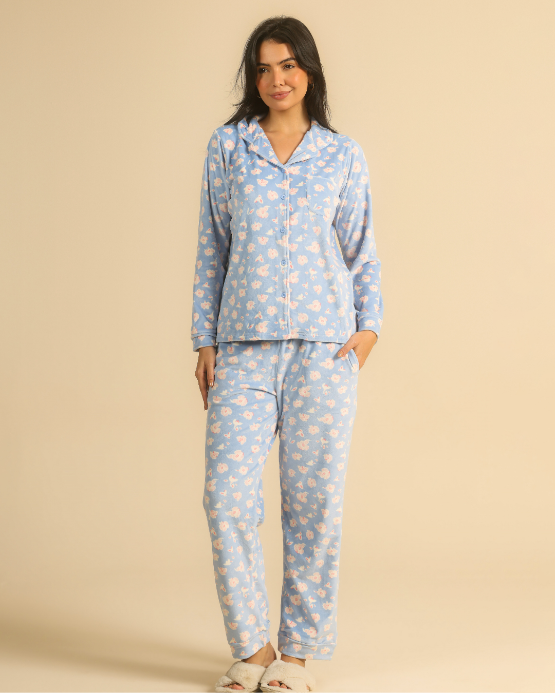 Snow Flowers Women Classic pajama in lilac
