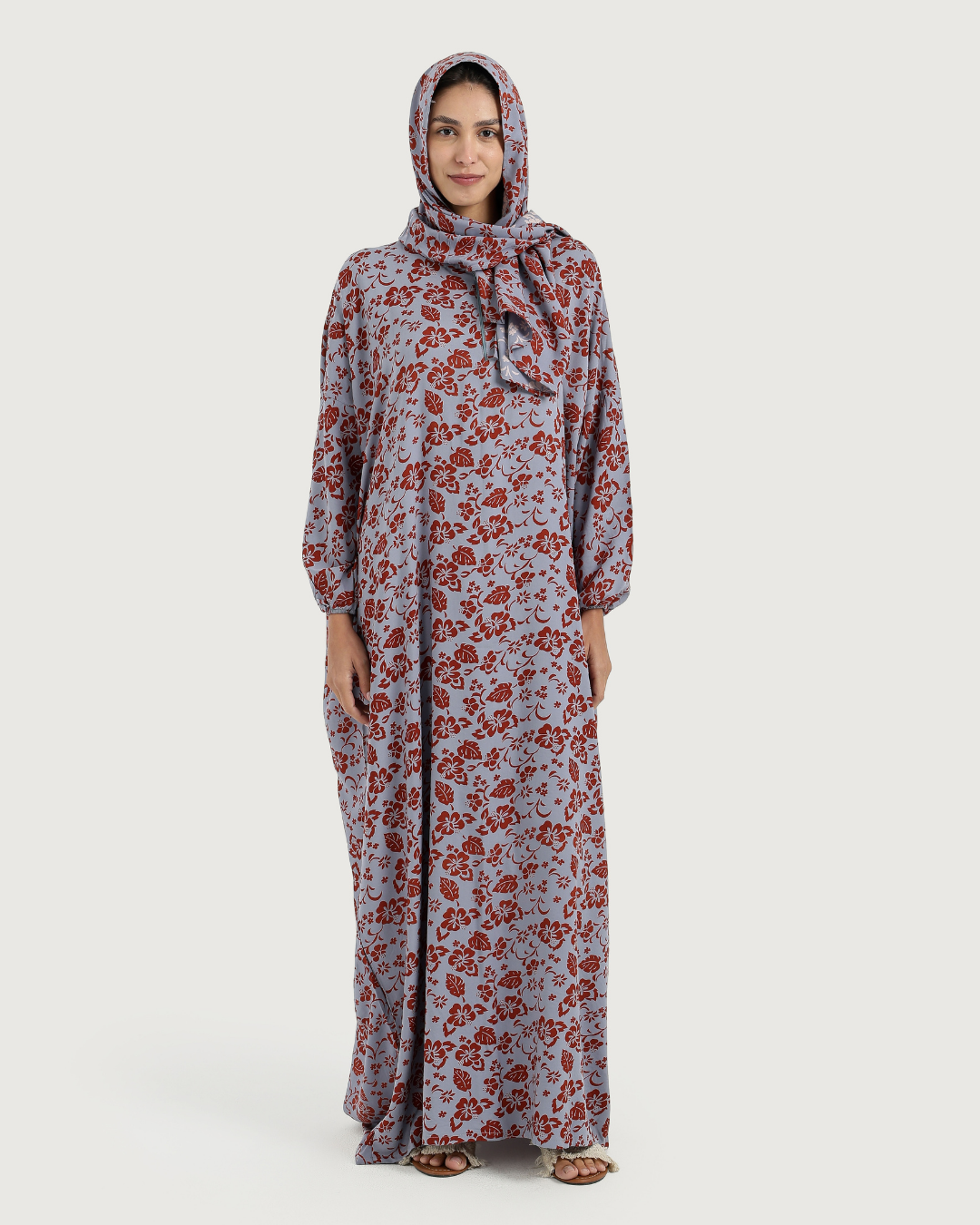 Printed Viscose Abaya 12