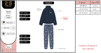 Women pajama set in floral night