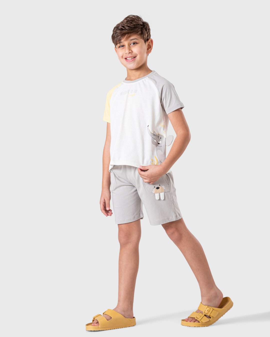 Boys' pajamas with a fun jungle print