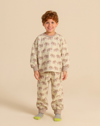 Boys' pajamas with a cute mammoth print
