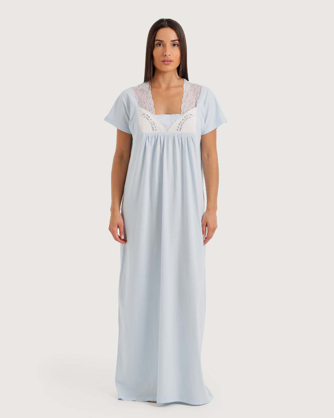Long Women's Jalabiya Half Sleeve with Embroidery