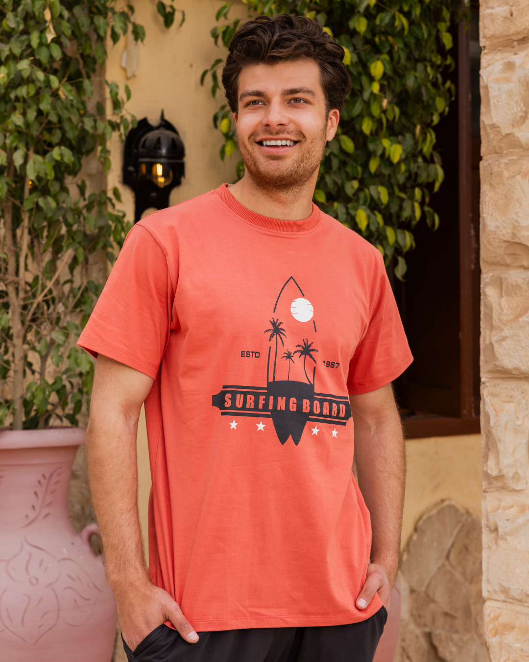 ESTD 1967 بيجاما رجالي نص كم و بنتاكور طويل